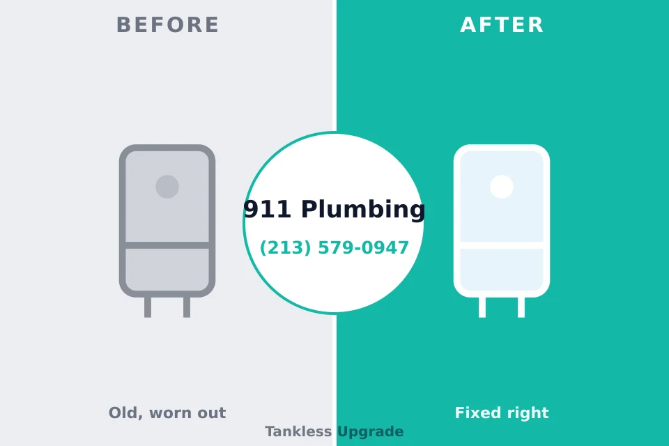 Before and after: plumbing company Wallace, ID
